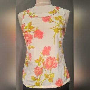 Ann Taylor Pink floral shell top